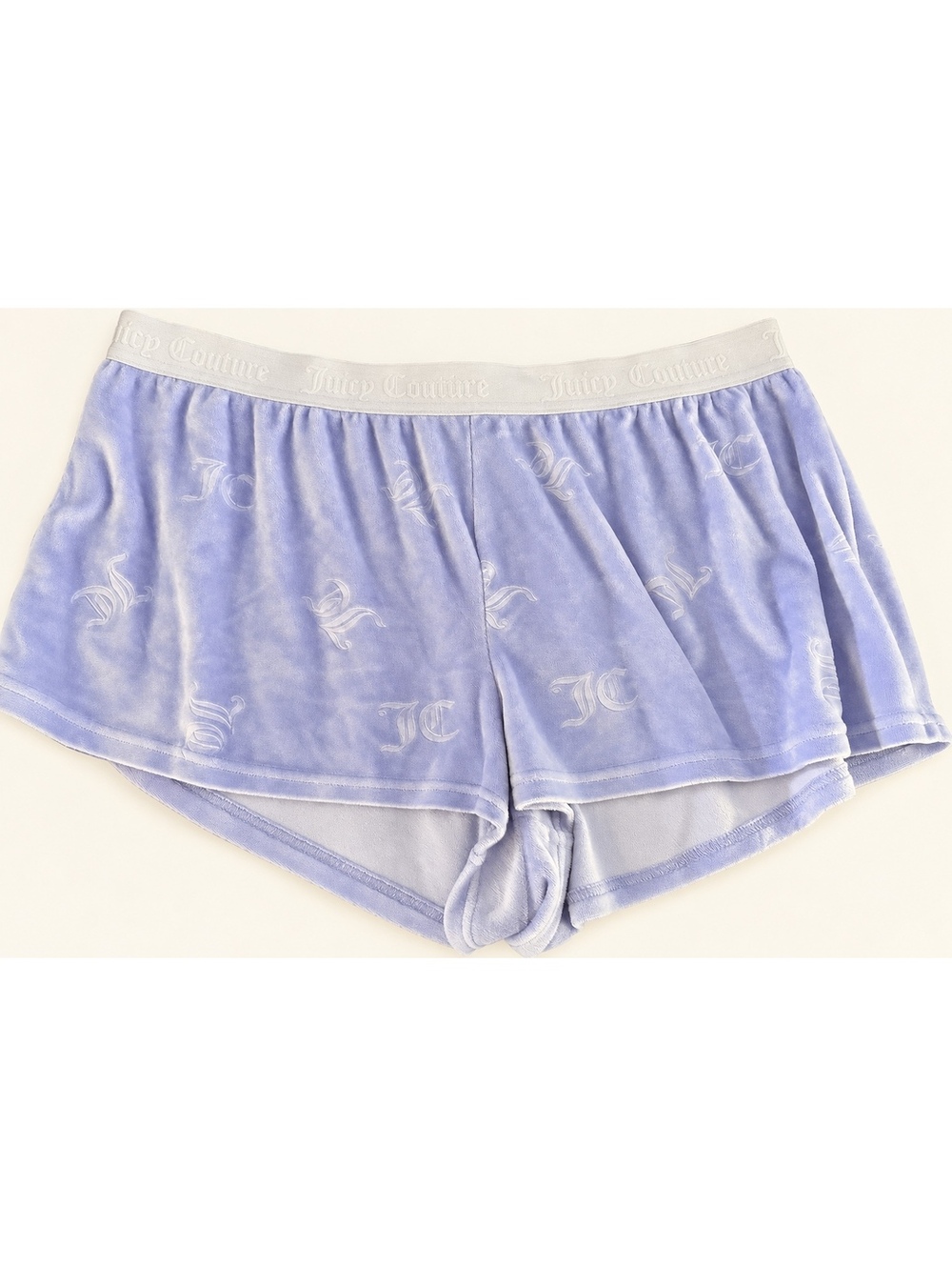 Juicy Couture Lavender Blue JC Monogram Sleep Shorts Women’s XL